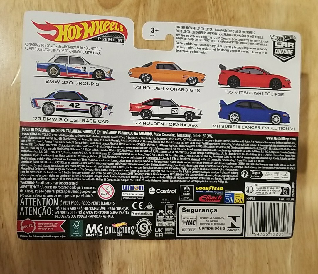 Hot Wheels Car Culture 2 Pack ‘73 BMW 3.0 CSL Race Car & 320 Group 5
