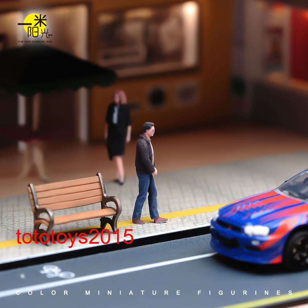 1/87 1/64 1/43 1/35 1/24 1/18 Motorcycle man Scene Minatures Figures Doll Toy