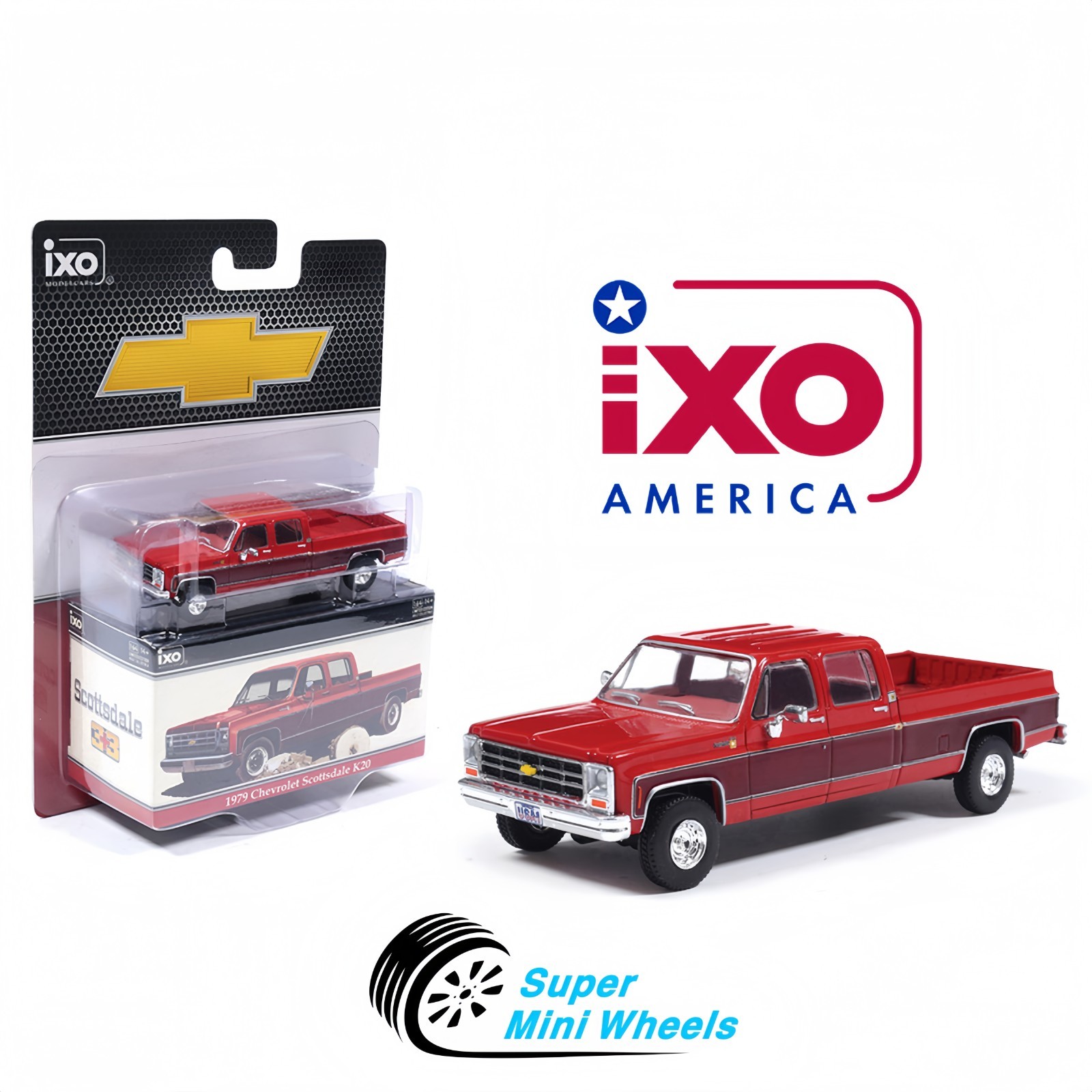 IXO Model 1:64 1979 Chevrolet Scottdale – Carmine Red