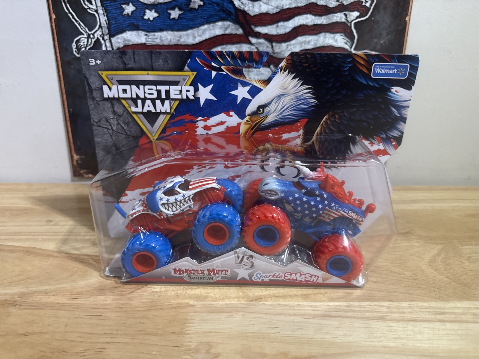 Monster Jam Stars and Stripes NEW** Set of 2 Double Packs 2026