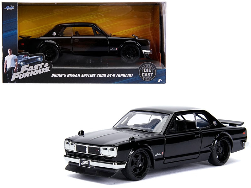 Brian’s Nissan Skyline 2000 GT-R (KPGC10) Black “Fast & Furious” Movie 1/32 Diec