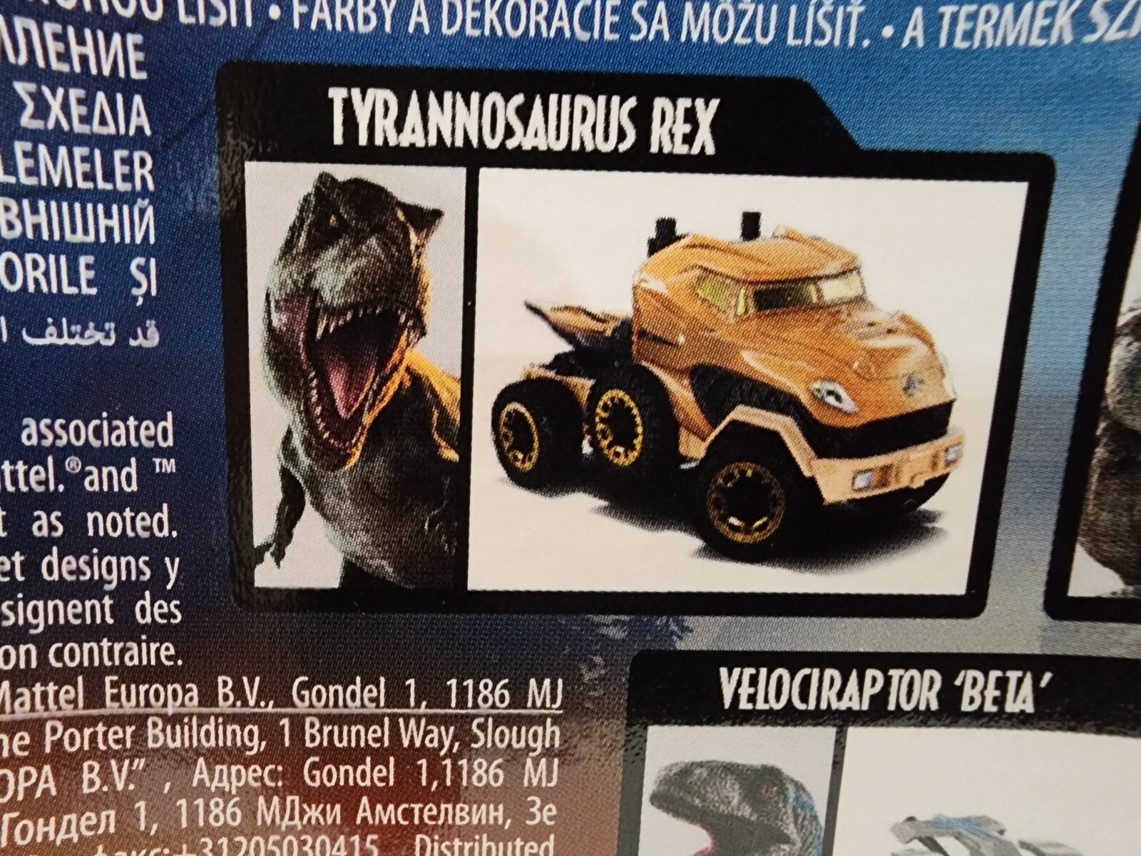 Hot Wheels Jurassic World Dominion 2022 Dinosaur Character Car 5 Pack Box Set