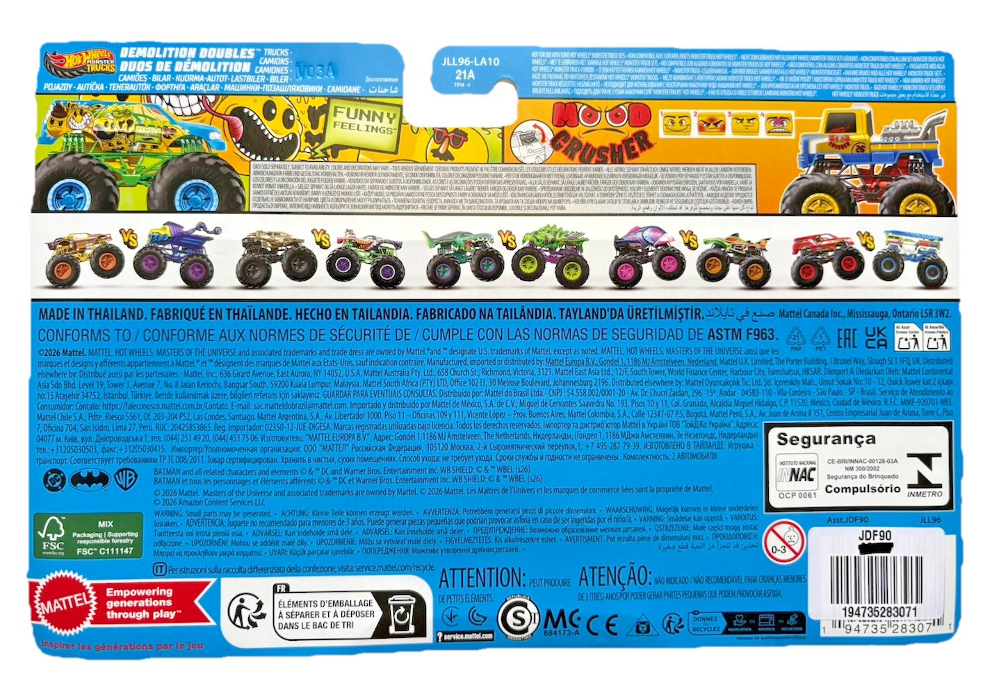 2026 Hotwheels Monster Trucks 2 Pack He-Man & Skeletor MOTU Series NEW