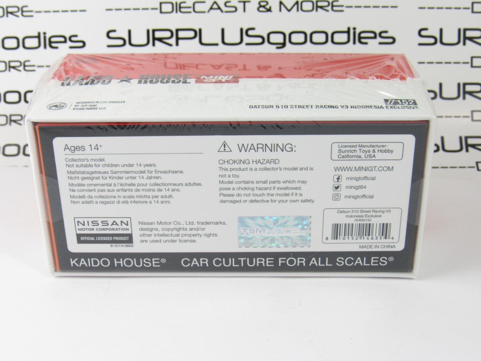 2024 Mini-GT Kaido House Indonesia Expo Exclusive: DATSUN 510 V3 SEALED #KHMG152