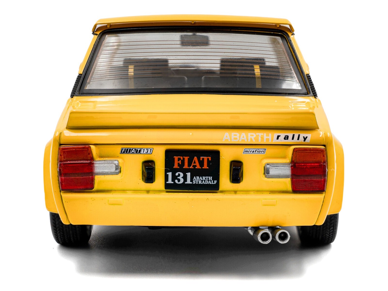 1980 FIAT 131 ABARTH YELLOW 1/18 DIECAST MODEL CAR BY SOLIDO S1806006