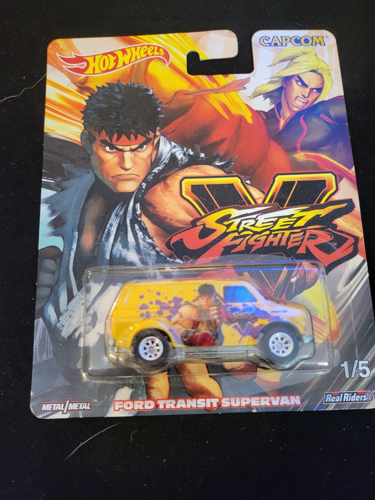 2018 Hot Wheels Capcom Street Fighter V 1/5 FORD TRANSIT SUPERVAN Near Mint