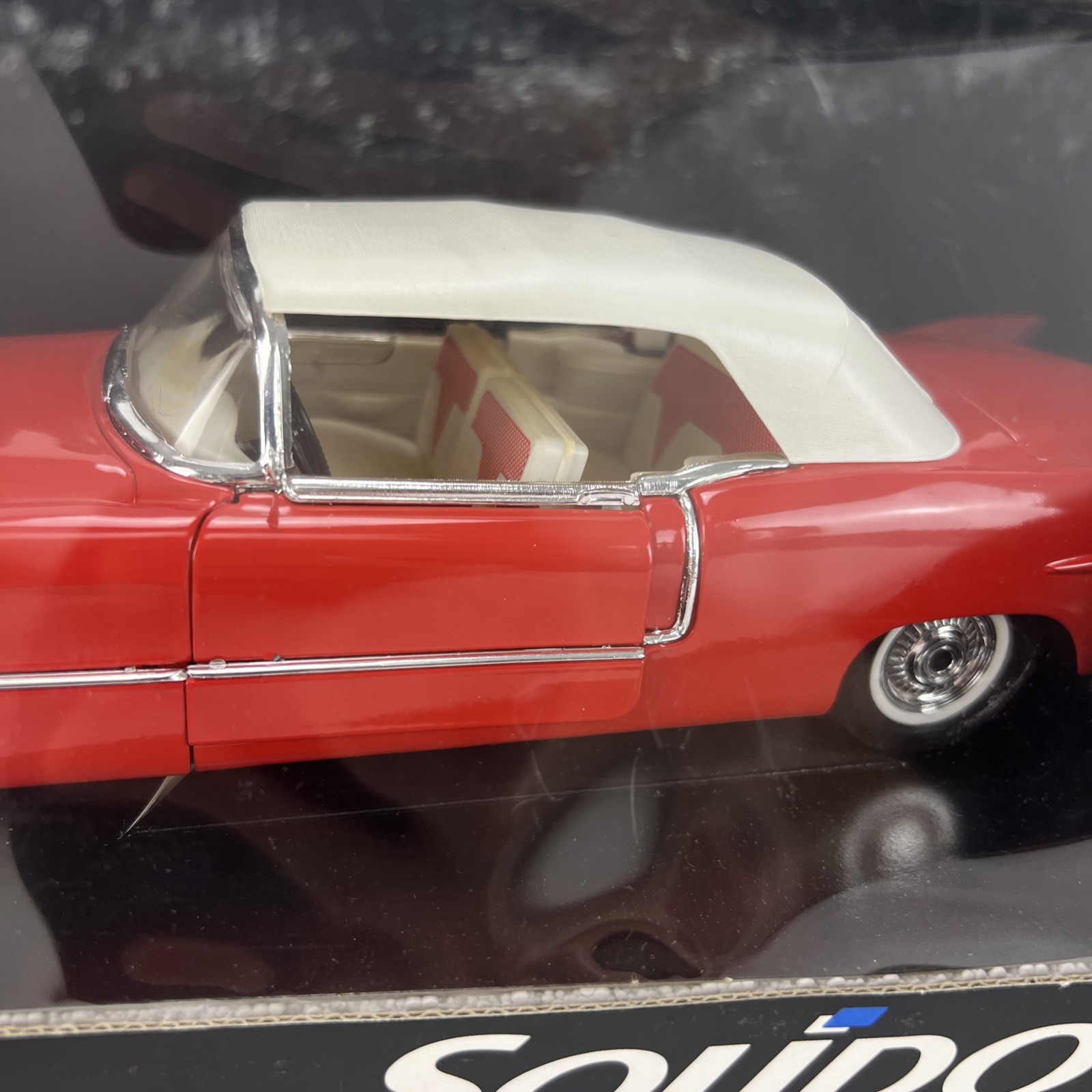 Cadillac Eldorado 1955 1:18 Die Cast Prestige Solido France Red Removable Top