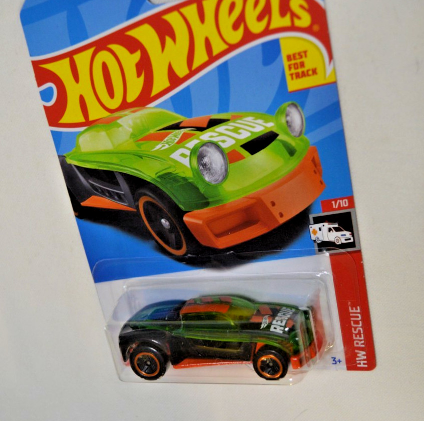 HOT WHEELS 2023 HW RESCUE 1/10 – LIGHTNIN’ BUG CLEAR GREEN , BLACK AND ORANGE