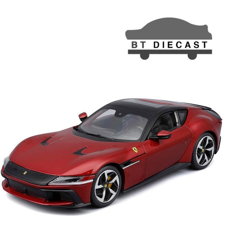 BBURAGO RACE + PLAY FERRARI 12 CILINDRI 1/24 DIECAST MODEL RED METALLIC 26033