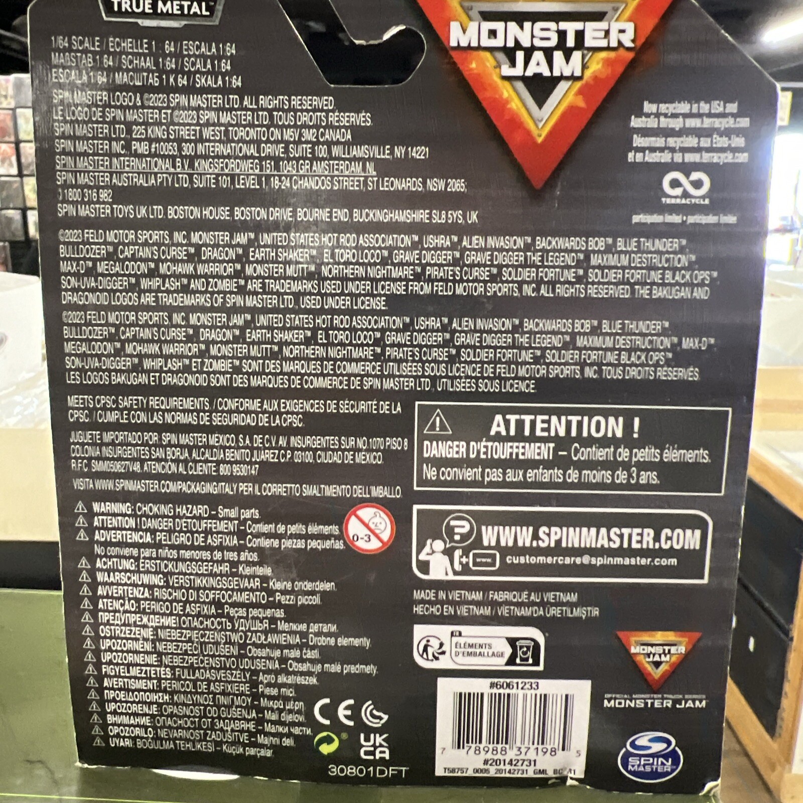 Monster Jam Truck: Son-uva Digger 1:64 Scale Series 5 True Metal by Spin Master