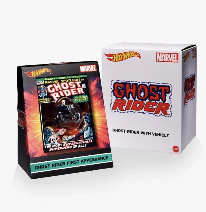 2022 SDCC MATTEL HOT WHEELS GHOST RIDER MOTORCYCLE VEHICLE MARVEL NEW SEALED