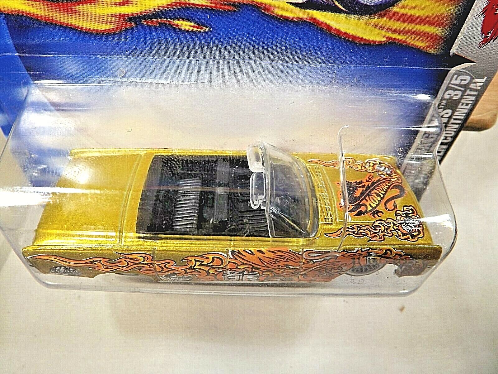 2003 Hot Wheels #67 Dragon Wagons 3/5 ’64 LINCOLN CONTINENTAL Gold w/Lace Spokes