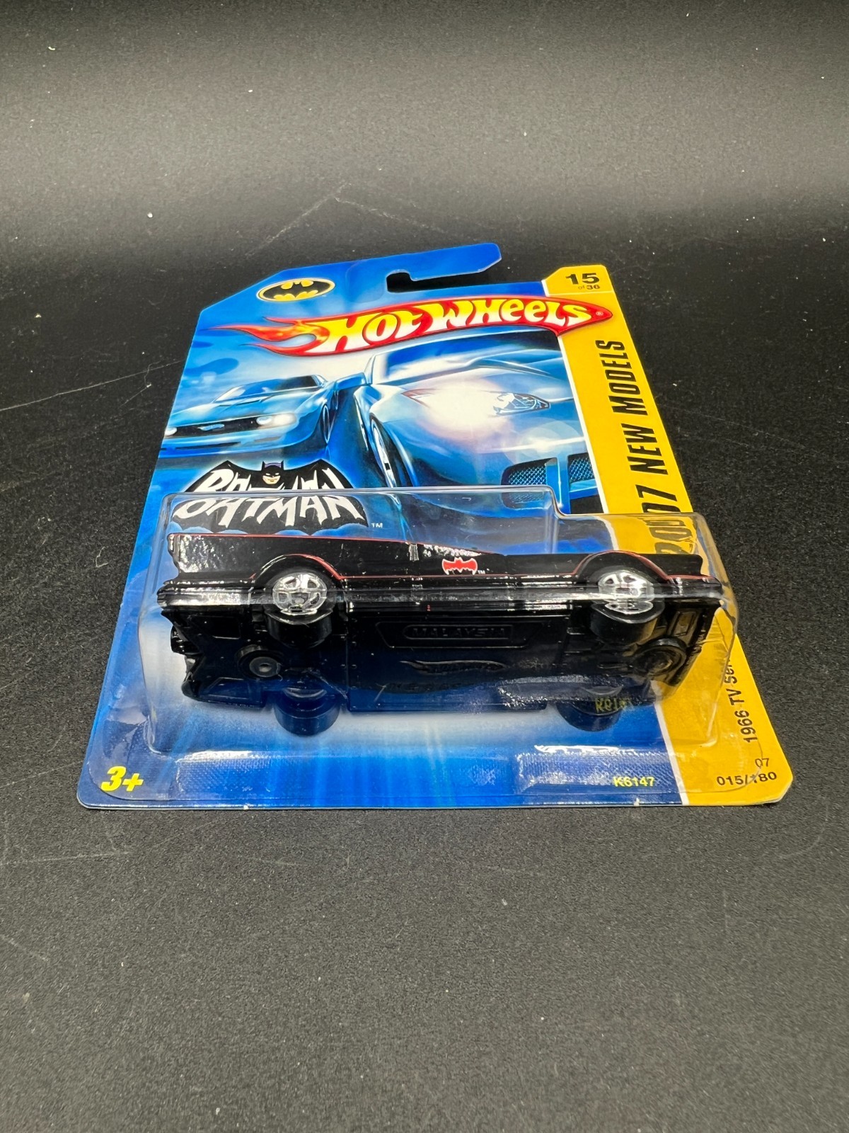 Hot Wheels 1966 TV Series Batmobile Black 5Sp 2007 New Models 15/36 #15 MIP