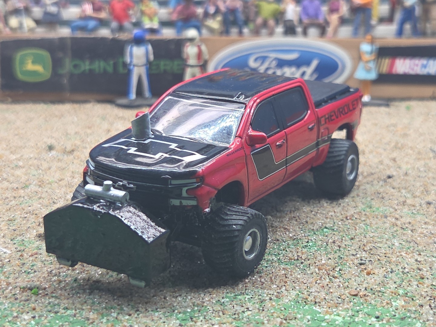 CUSTOM BUILT 1:64 4×4 GreenLight 2020 PULLING TRUCK puller Chevy CHEVEROLET Ertl