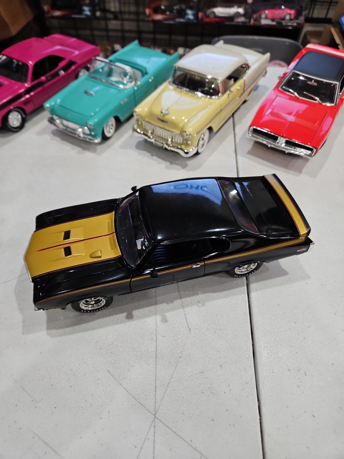1971 Buick GSX, 1:18 Scale, ERTL Licensed By GM Black w/Gold. NO BOX –