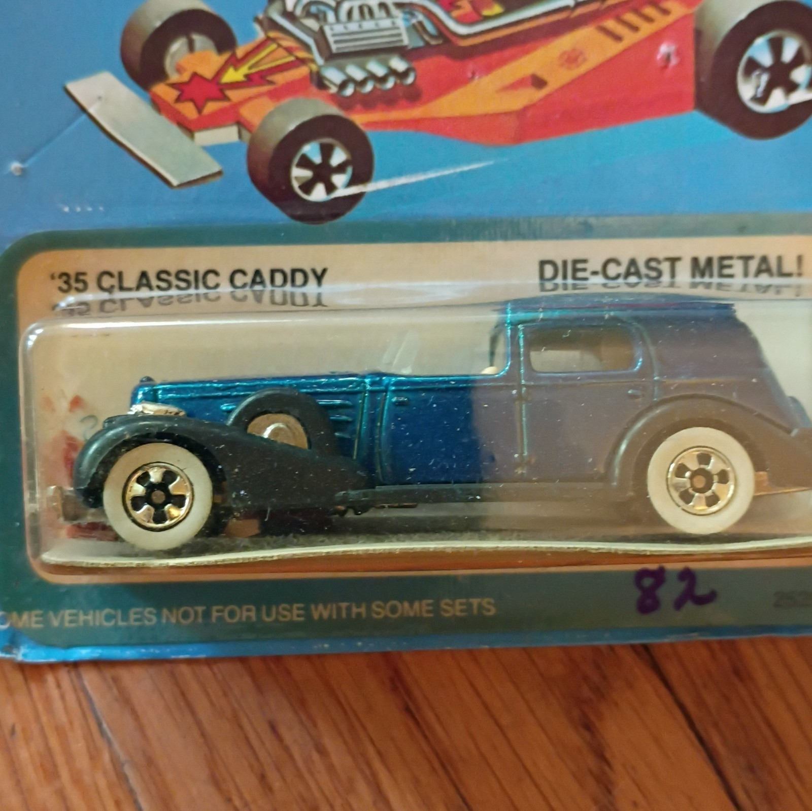 Vintage 1982 Hot Wheels ’35 Classic Caddy #2529 Blue / WhiteWalls C4