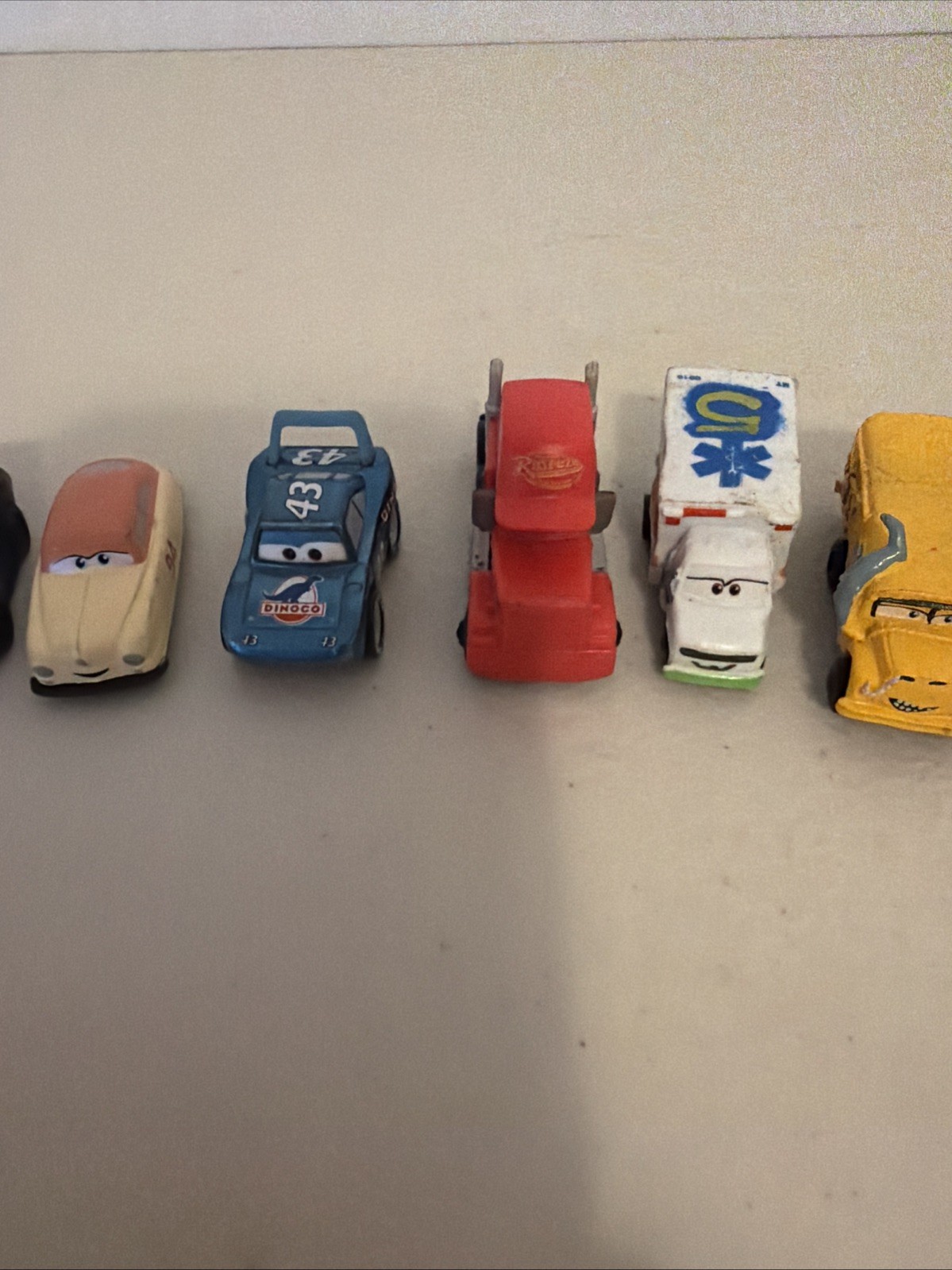 10 Disney Pixar Cars/mixed Lot(6)mini racers(4) Non Roll/played W/Condition/B146