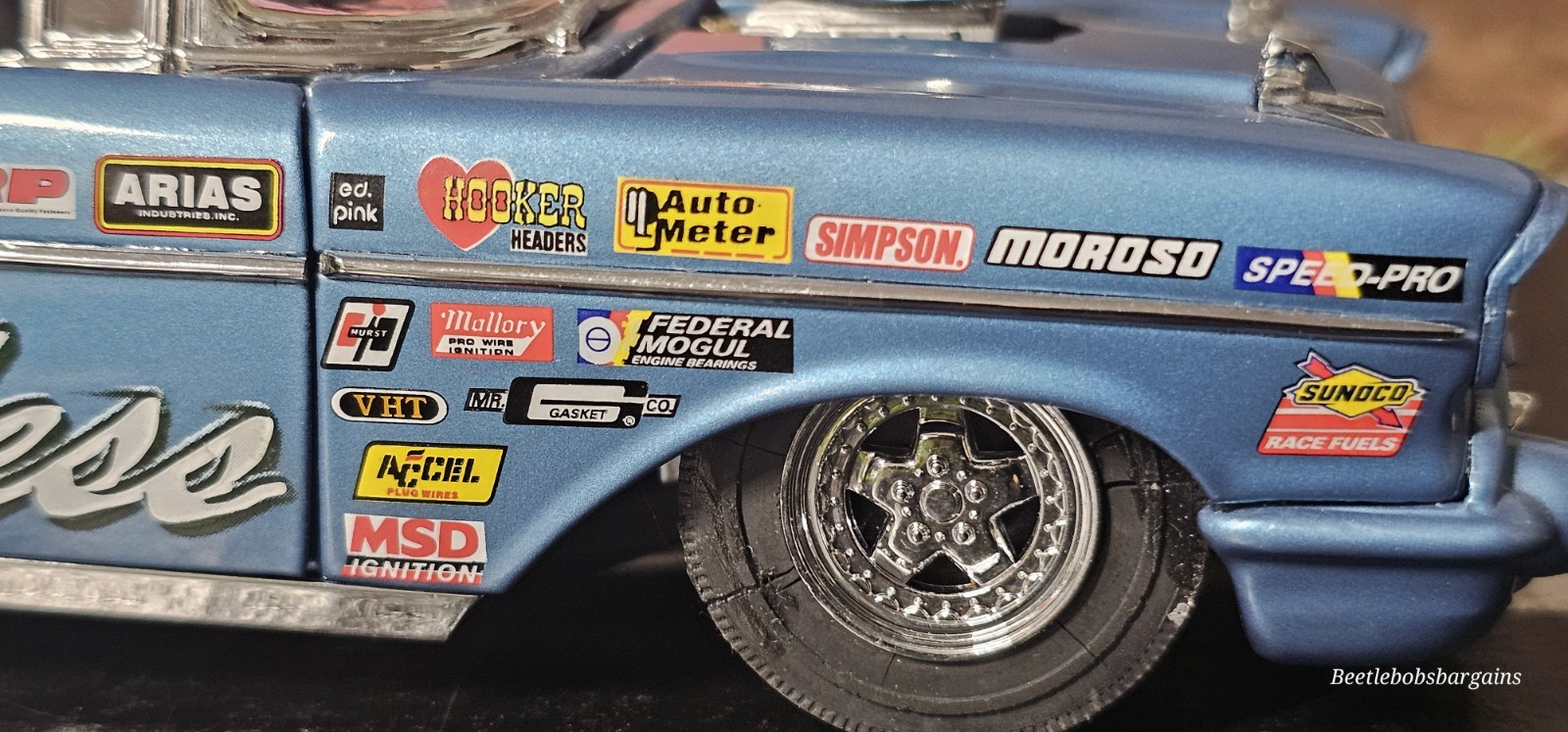 Danbury Mint 1957 Chevy Bel Air Pro Street Super Comp Dragster “Breathless” 1:24