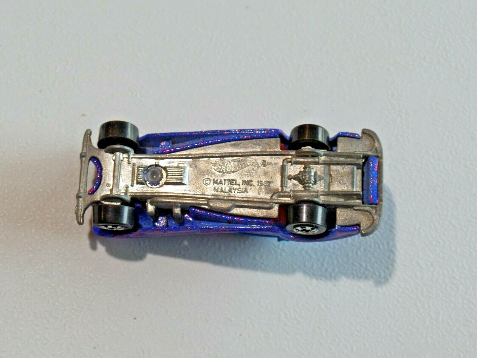 Hot Wheels 1992 Mainline Mercedes 540K Blue w/ Pink Glitter BW Malaysia 7552