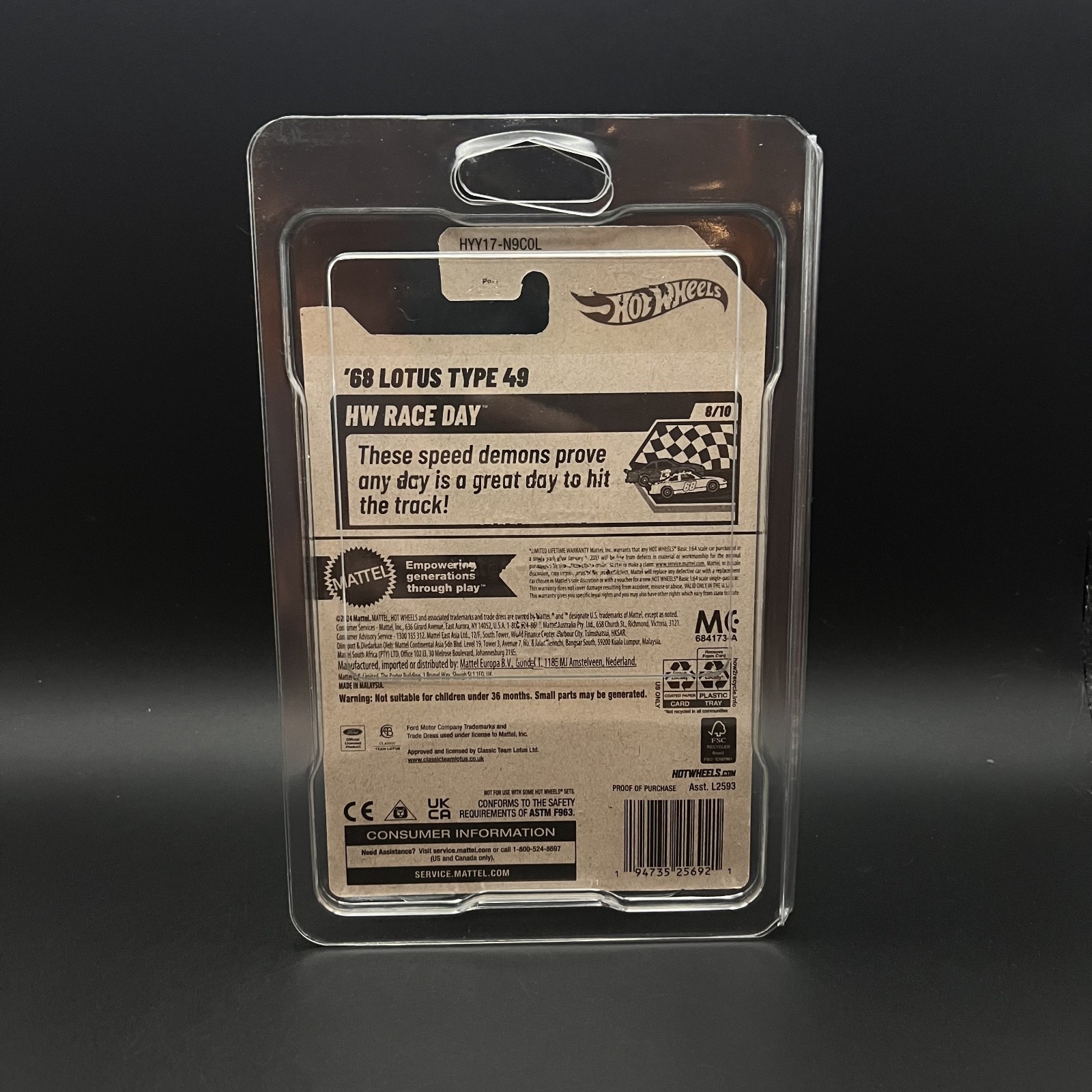 Hot Wheels 2025 Factory Sealed MAINLINE KROGER EXCLUSIVE | 68 LOTUS TYPE 49