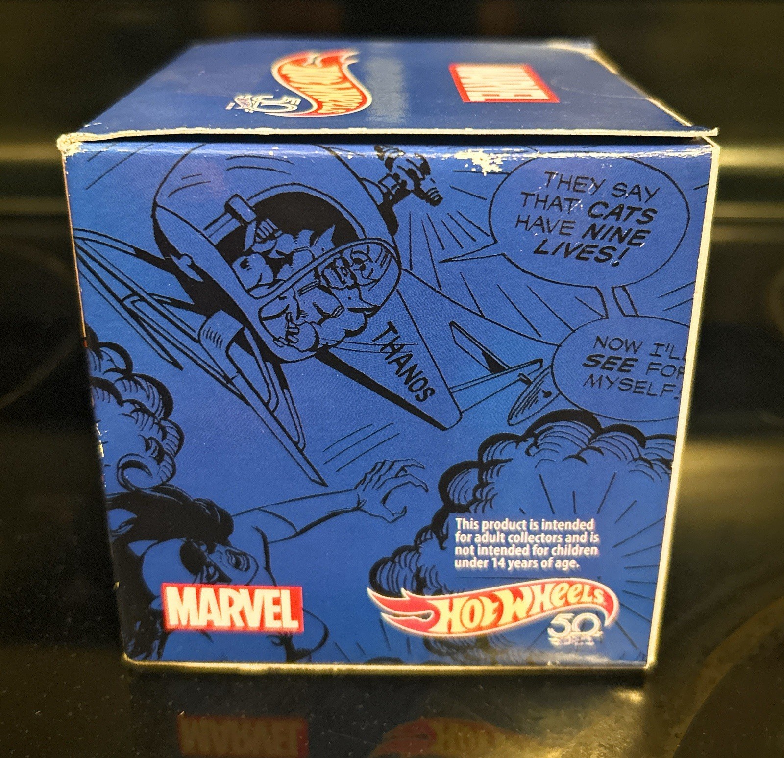 Rare New 2018 SDCC Thanos Copter Hot Wheels Cosmic Cube Marvel Factory Sealed