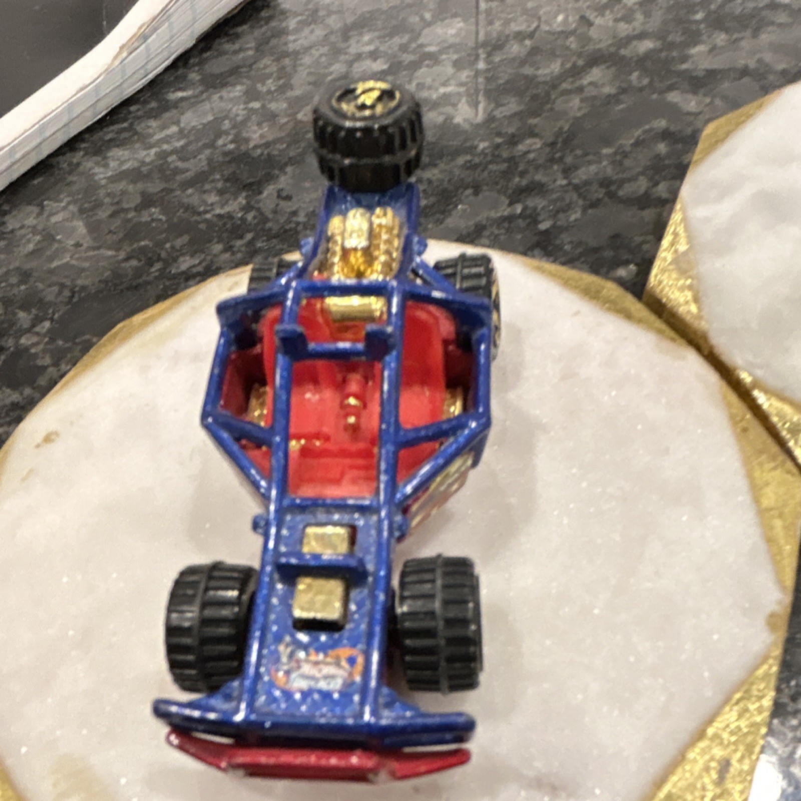 Hot Wheels Blue Red Gold Number 4 1:64 Diecast Car 3-7 Years Boys & Girls