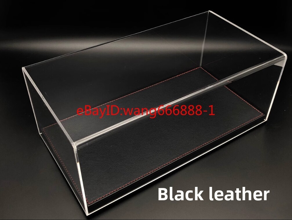Acrylic Display Case Show Case Pu Leather Base Model For 1/18 Car Model Collect