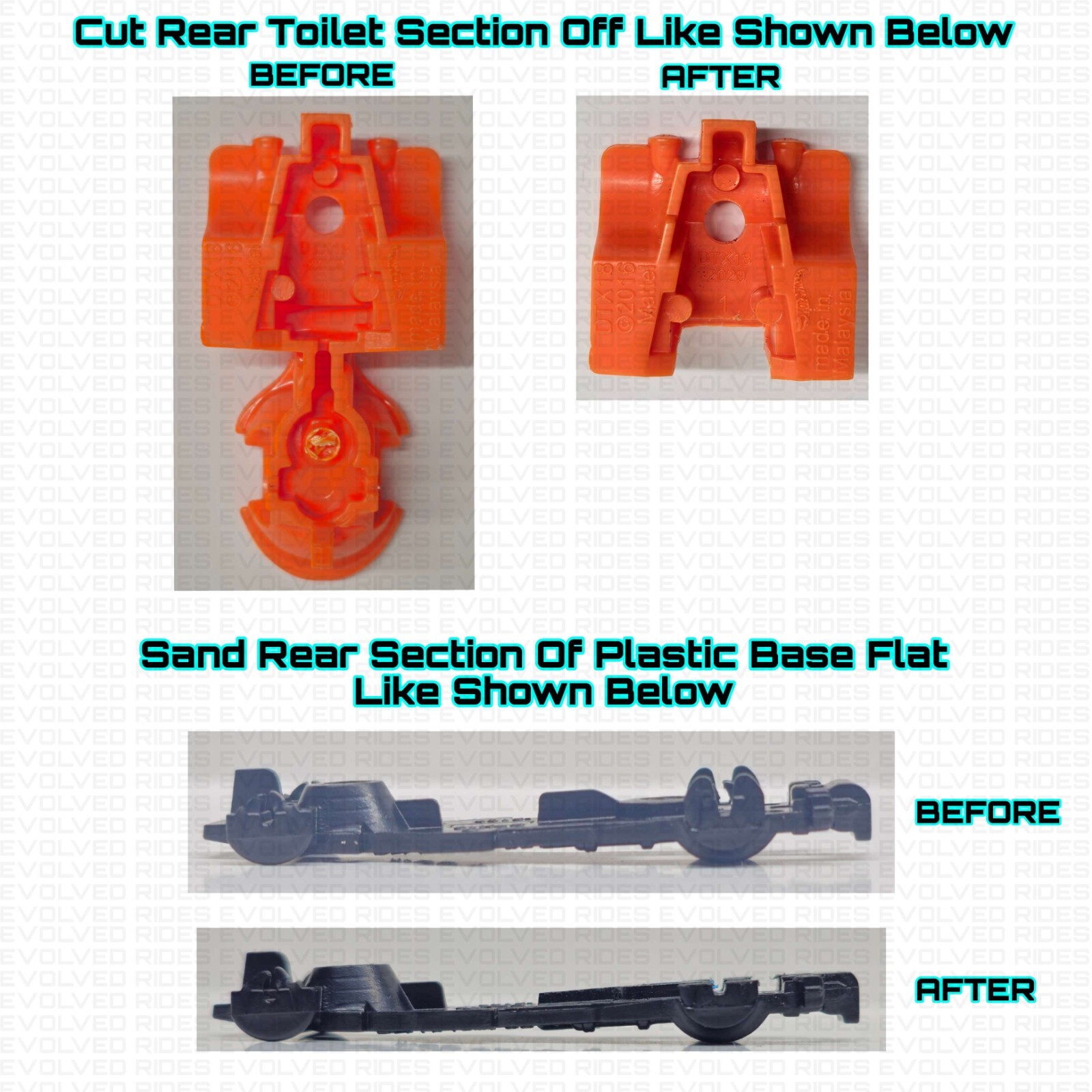 Rat Rod Mini Truck Bed 3D Printed For 1/64 Scale Hot Wheel Gotta Go