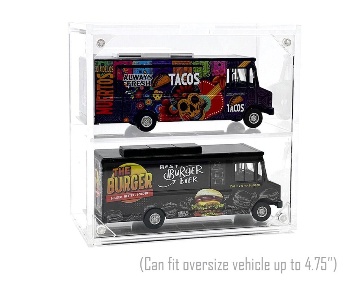 Showcase 1:64 2-Car Desk Top Collector Display Case (5″x2.5″x4.75″) – MiJo Exclu