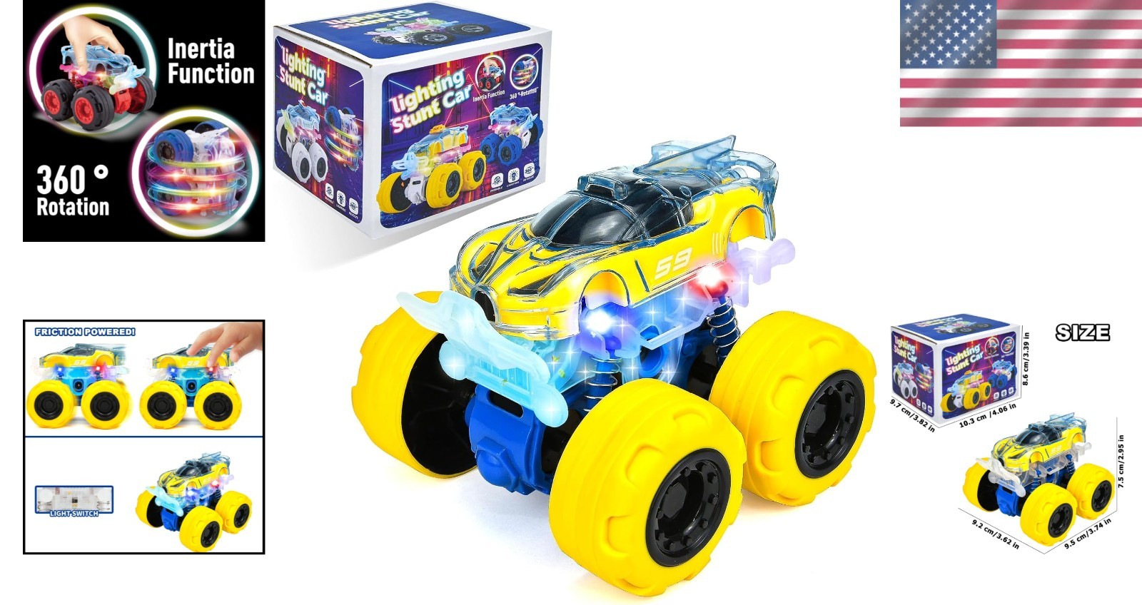 Dynamic Racing Monster Truck Toy with Bright LEDs – Hours of Play for Toddlers