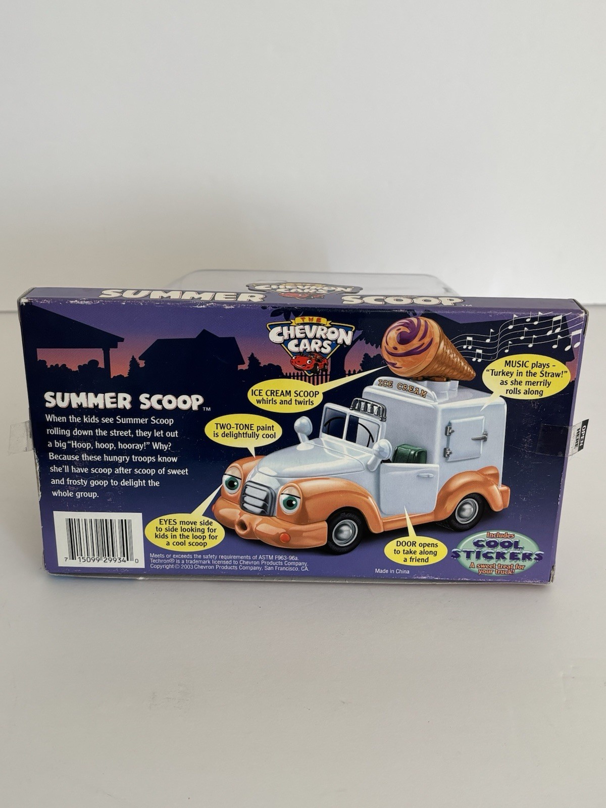 The Chevron Cars Summer Scoop Ice Cream Toy Truck 2003