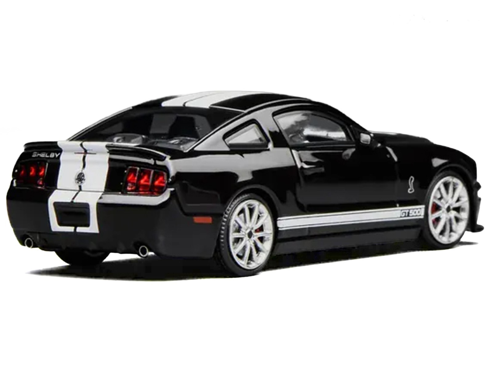 2007 FORD MUSTANG SHELBY GT500 BLACK 1/64 BY MOTORHELIX/GREENLIGHT 1251005B