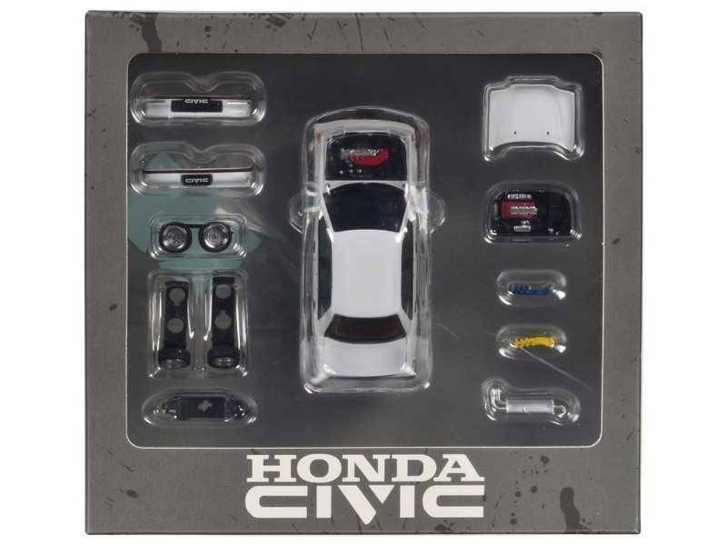 BM 1/64 Die Cast HONDA CIVIC EF2 (LHD) Model Cars (3-PACK) *BLACK-RED-WHITE*