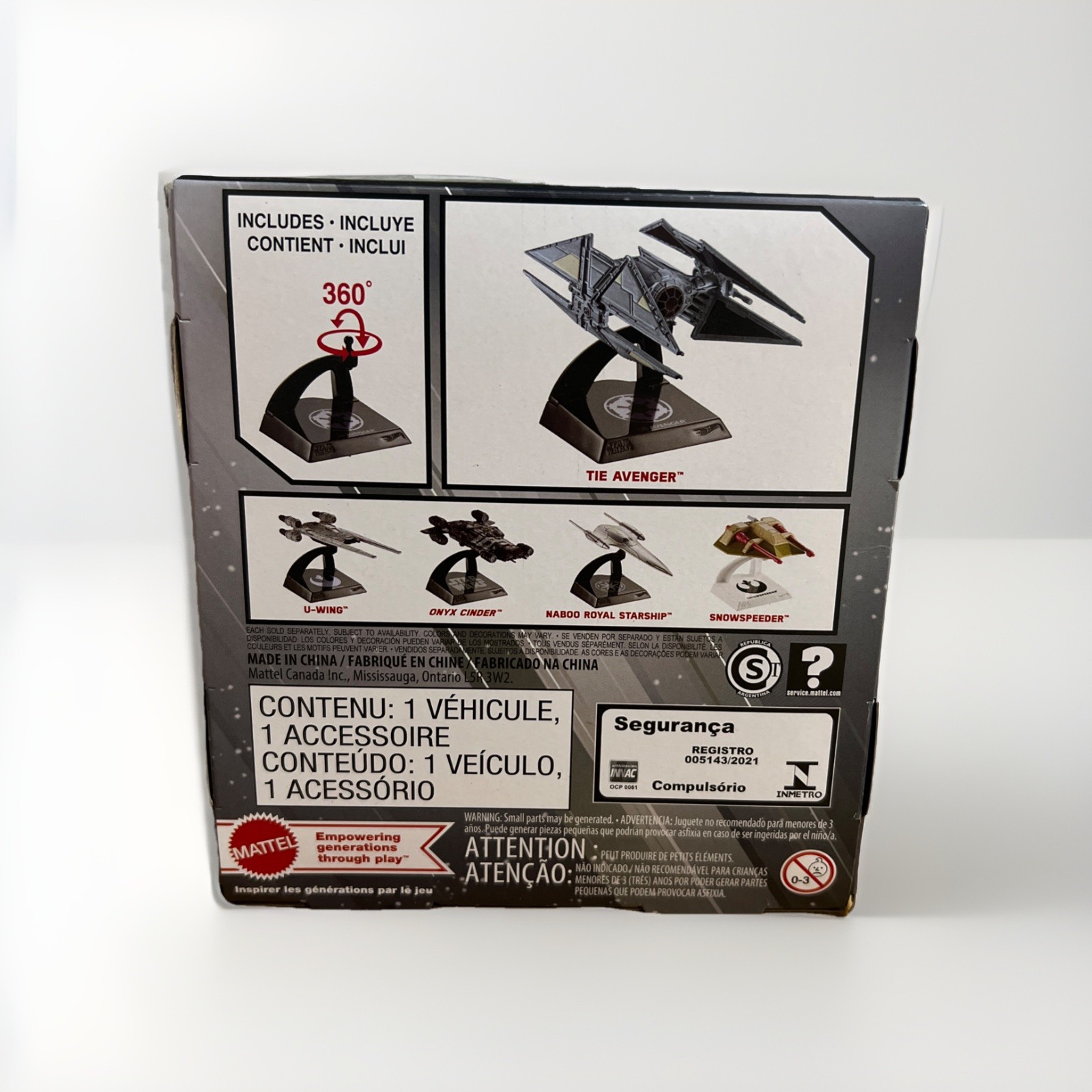 Mattel Hot Wheels Star Wars Starships Select – TIE AVENGER (JBG44) #35 – New