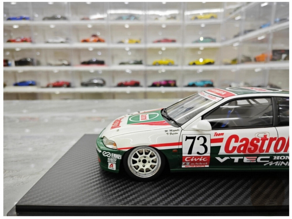 IG 1/18 Honda CIVIC EG6 #73 Resin model Diecast Model Car Simulation Boys Gifts