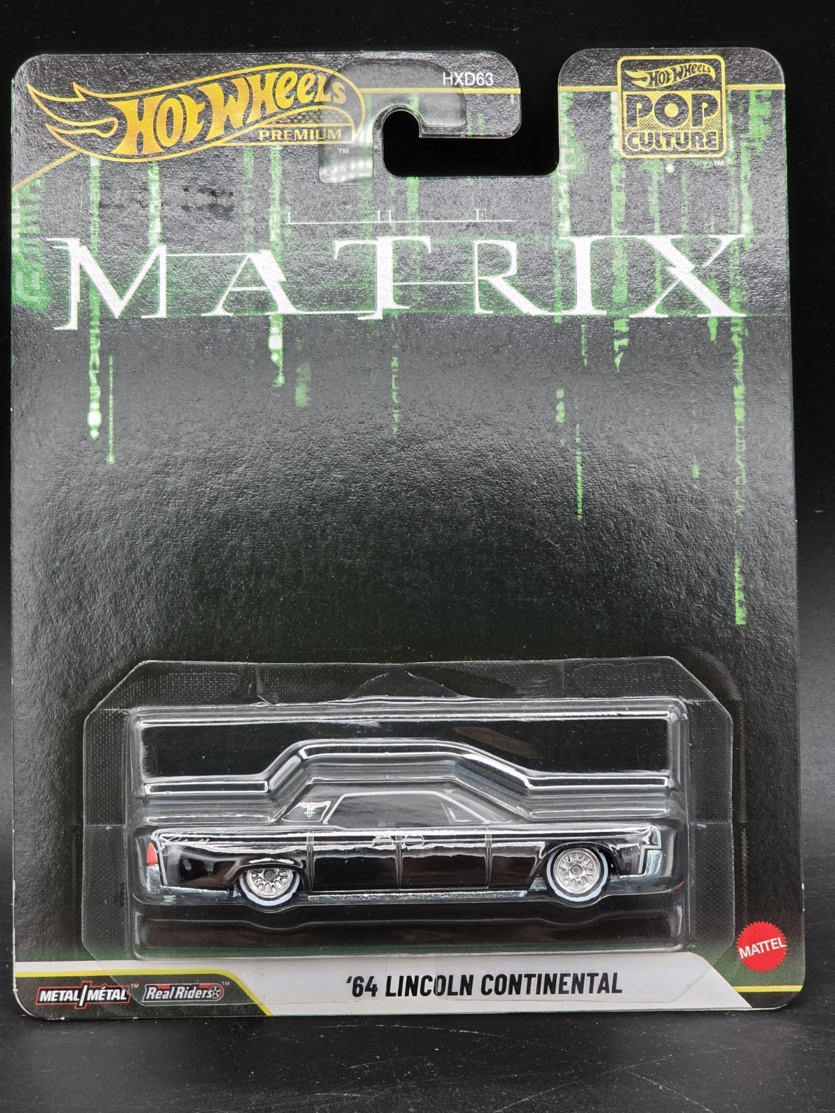 Hot Wheels Pop Culture Matrix Movie 1964 ’64 Lincoln Continental Car Real Riders