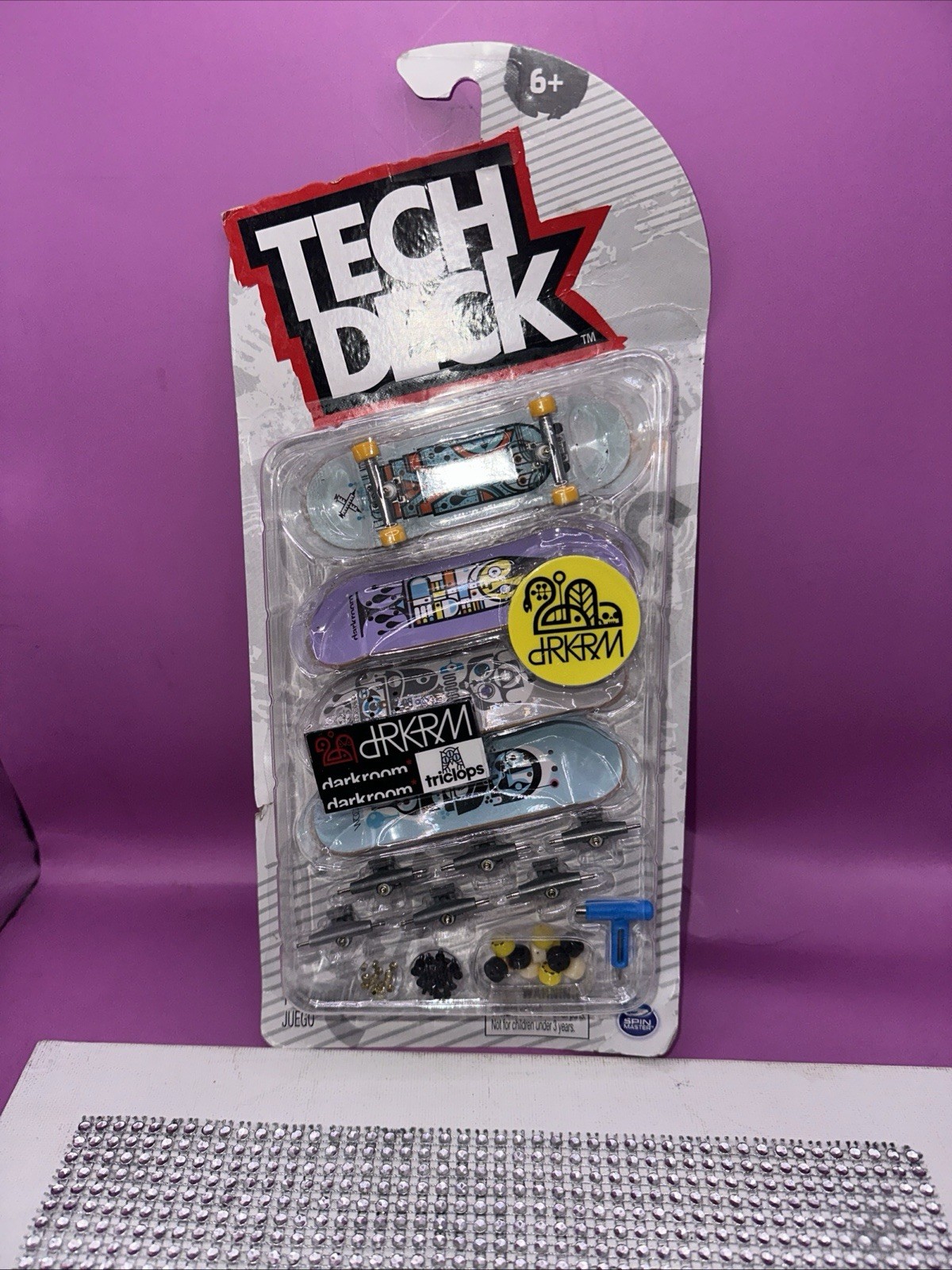Tech Deck Darkroom Triclops Skateboard 🛹 Fingerboard 4 Pack Set New Spin Master