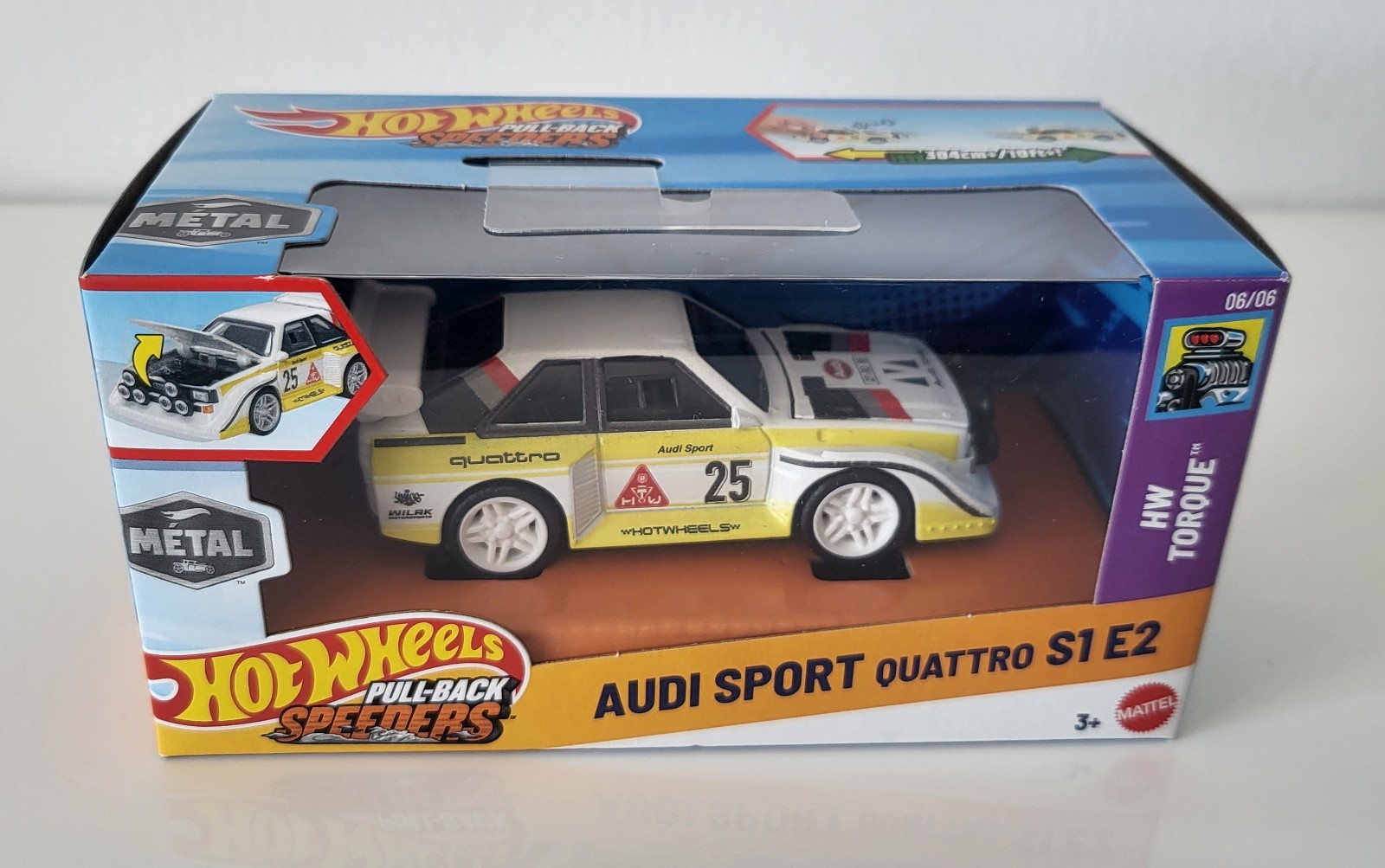 Hot Wheels Pull-Back Speeders Audi Sport Quattro S1 E2 1:43 2025 NEW