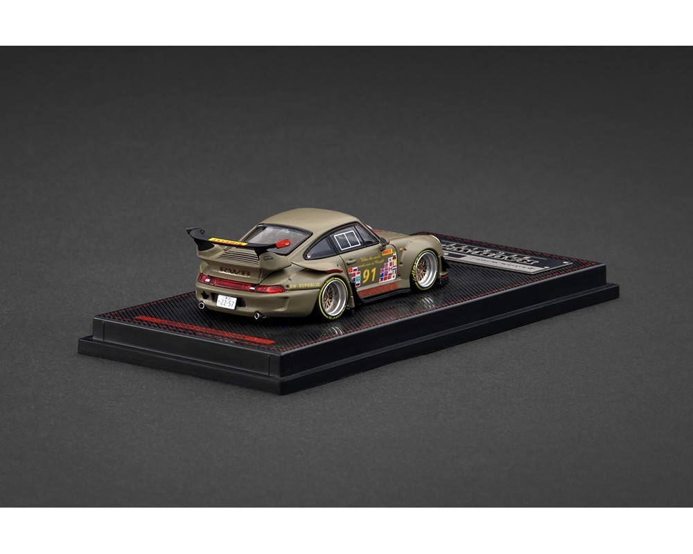 Ignition Model 1:64 Porsche 911 Rauh-Welt Begriff RWB 993 Matte Green IG3873