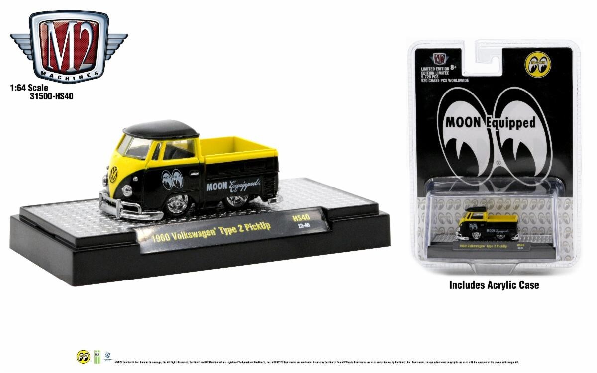 M2 Hobby Exclusive HS40 Mooneyes 1960 VW “Shorty” Type 2 Pickup Limited Ed 5,720