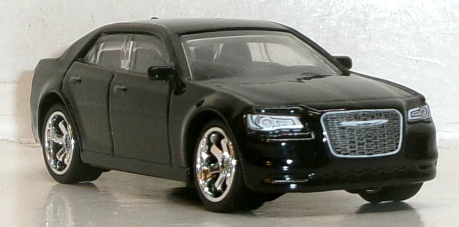 LOOSE 2021 MATCHBOX 1:64 BLACK 2015 CHRYSLER 300 WHEEL SWAP REAL RIDERS