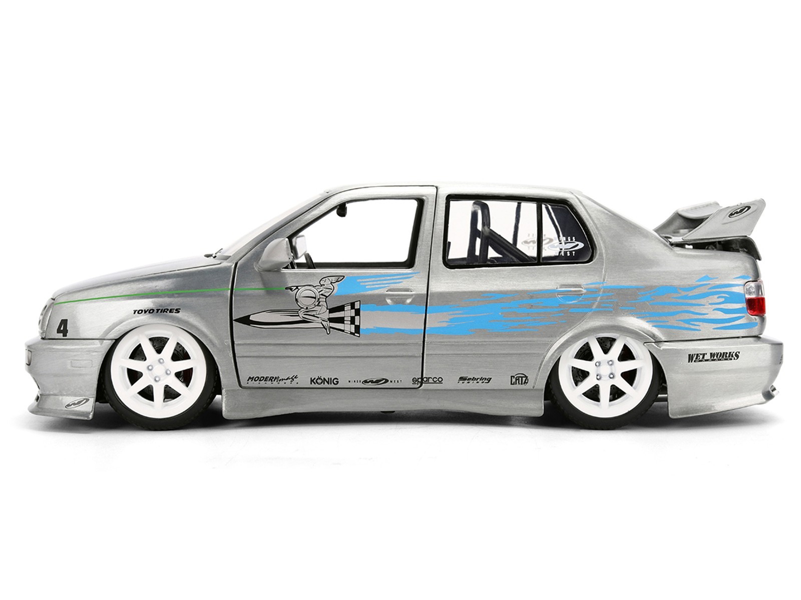 VOLKSWAGEN JETTA COLOR BRUSH “FAST & FURIOUS 25 YEARS” 1/24 MODEL BY JADA 37820
