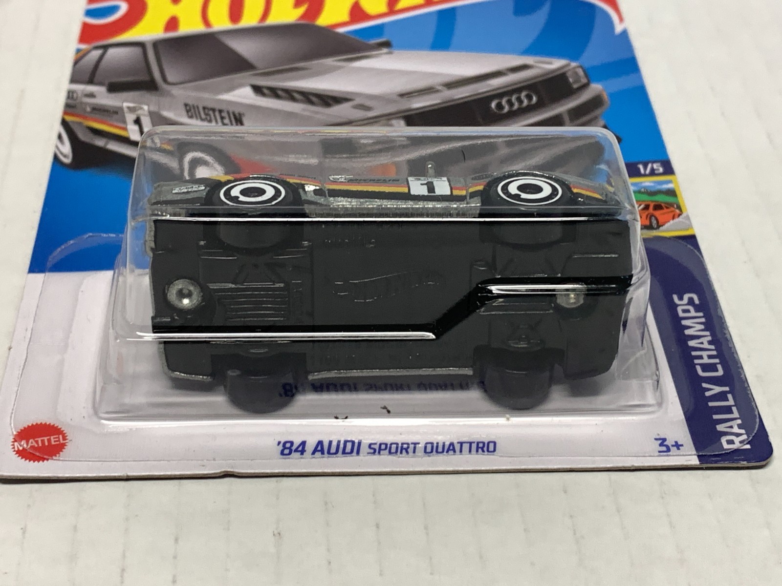 HOT WHEELS 84 AUDI SPORT QUATTRO X2. 2023 ZAMAC & BLUE. ON CARD