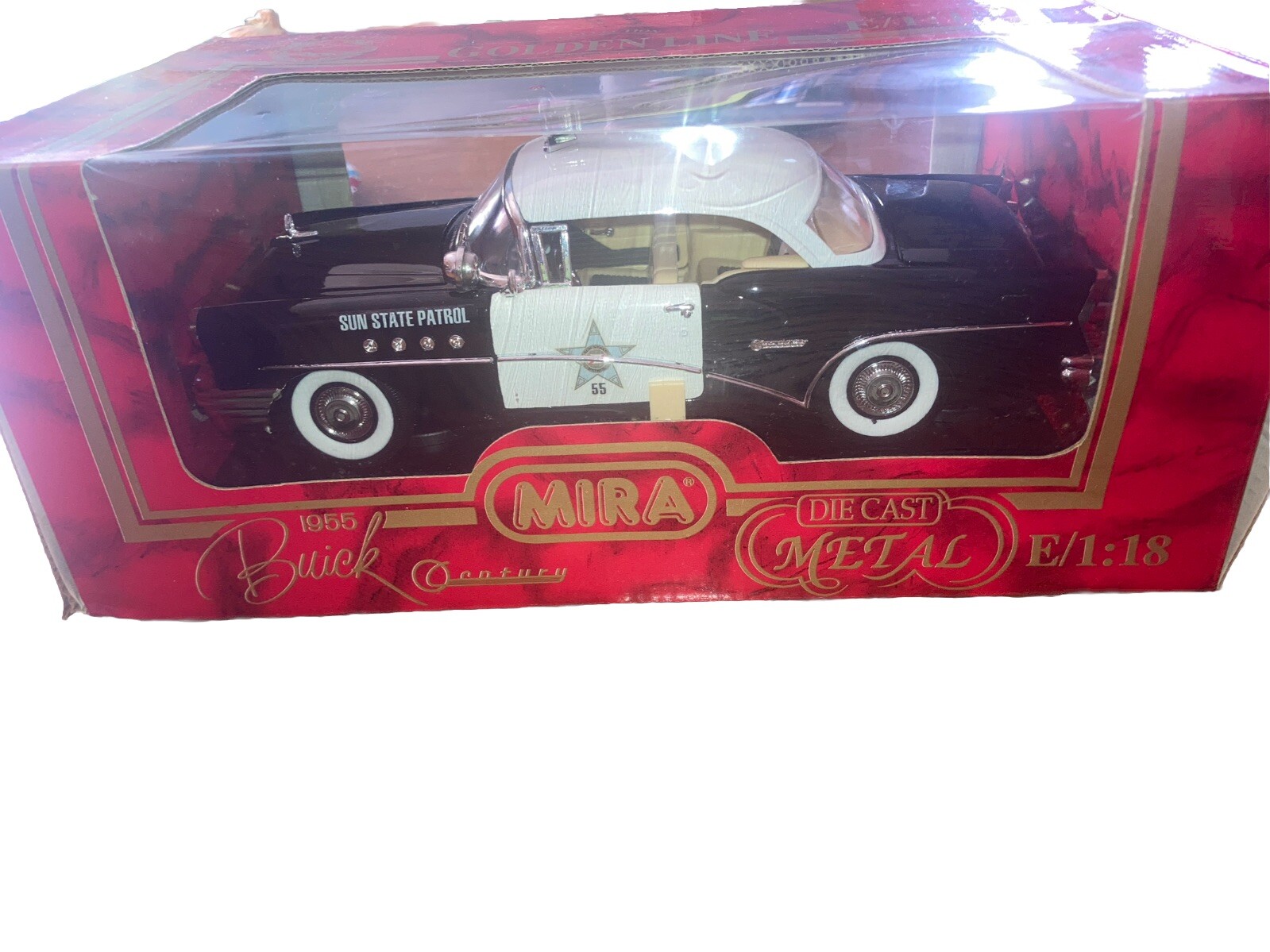 Calidad Golden Line 1955 Buick Sun State Patrol Car 1:18 Scale