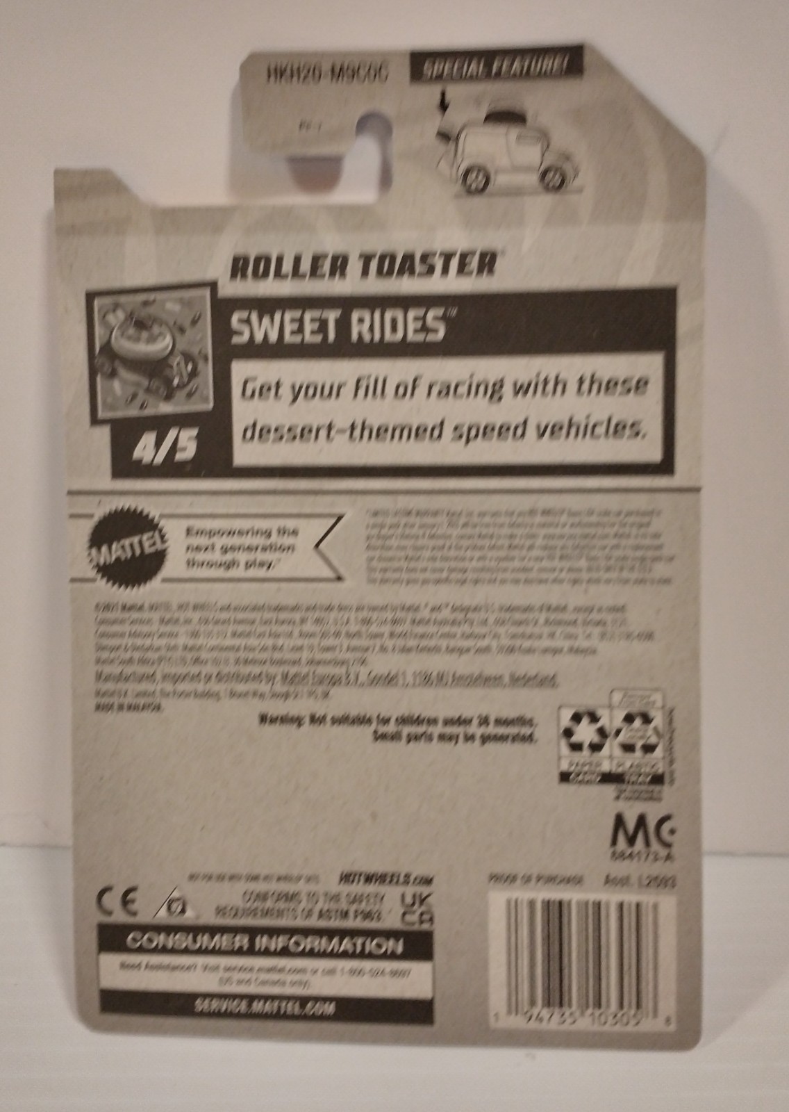 Hot Wheels 2021 59/250 Red Roller Toaster Sweet Rides 4/5 W/ Popping Toast New