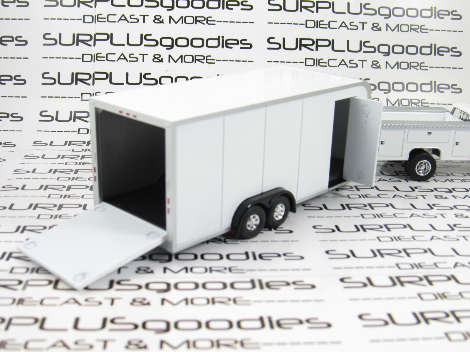 Greenlight LOOSE 1993 DODGE RAM W350 Dually Service Truck w/Enclosed Trailer