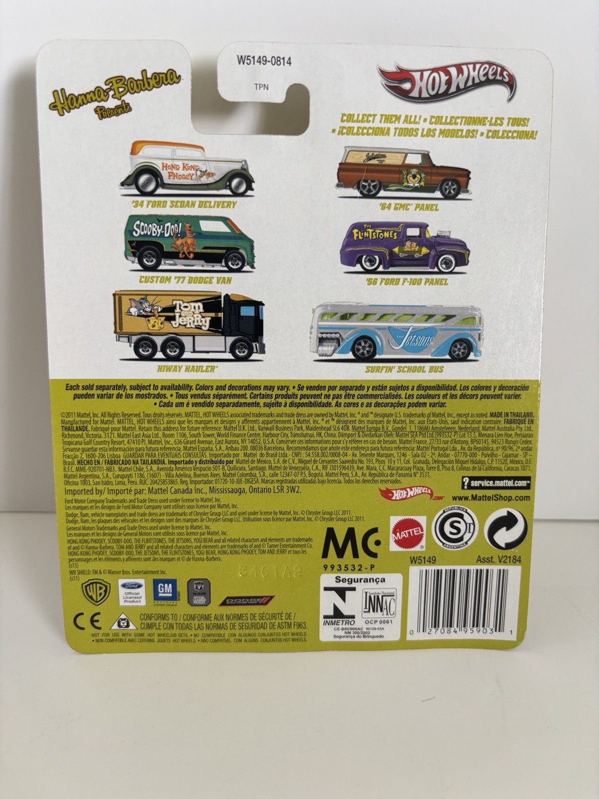Hot Wheels Pop Culture Hanna-Barbera Complete Set Of 6 Real Riders 2011