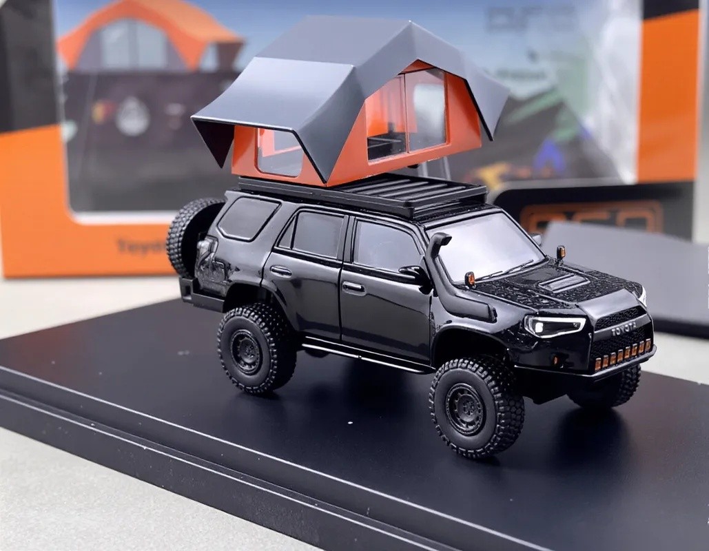 GCD 1:64 Black 4 Runner N280 SUV ORV Camper TRD Model Diecast Metal Car