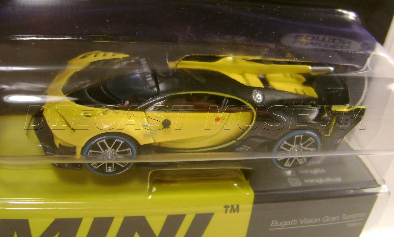 BUGATTI VISION GRAN TURISMO YELLOW MIJO TSM MODEL MINI GT DIECAST 2022