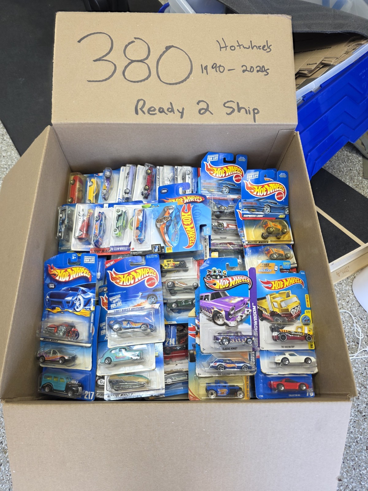 380 Hot Wheels Diecast Car Lot Mixed Collection 1990s 2000s 2010s 2020s Cars
